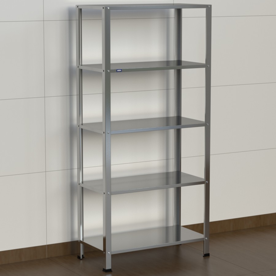 Estante Armário Prateleira Inox 5 Bandejas 400 X 800 Aisa